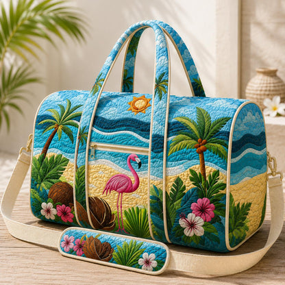 Tropical Flamingo Quilted Travel Bag CETG17