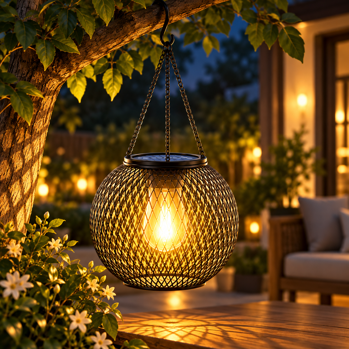 Solar Lantern Led Light Daylight Sensor Garden Lamps Lights Outdoor LD75