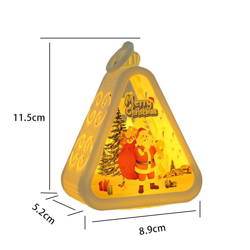 Vintage Triangle White LED Christmas Night Light LD71