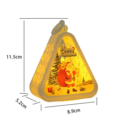 Vintage Triangle White LED Christmas Night Light LD71