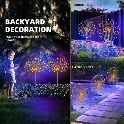 Solar Firework Lights Outdoor IP65 Waterproof Garden Decor