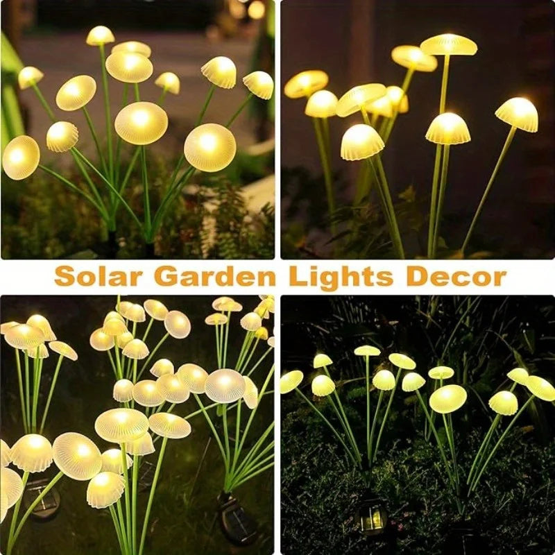 Outdoor Solar Mushroom & Jellyfish Pathway Lights