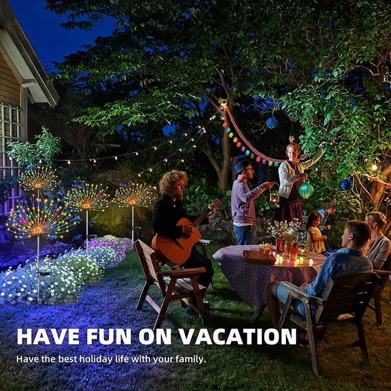 Solar Firework Lights Outdoor IP65 Waterproof Garden Decor
