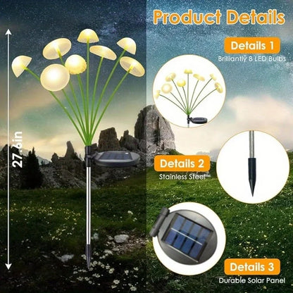 Outdoor Solar Mushroom & Jellyfish Pathway Lights