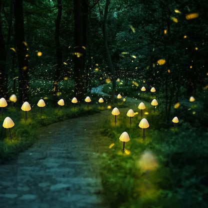 10 LED Solar Mushroom Lights Outdoor Waterproof Decorative Street Lights LD62