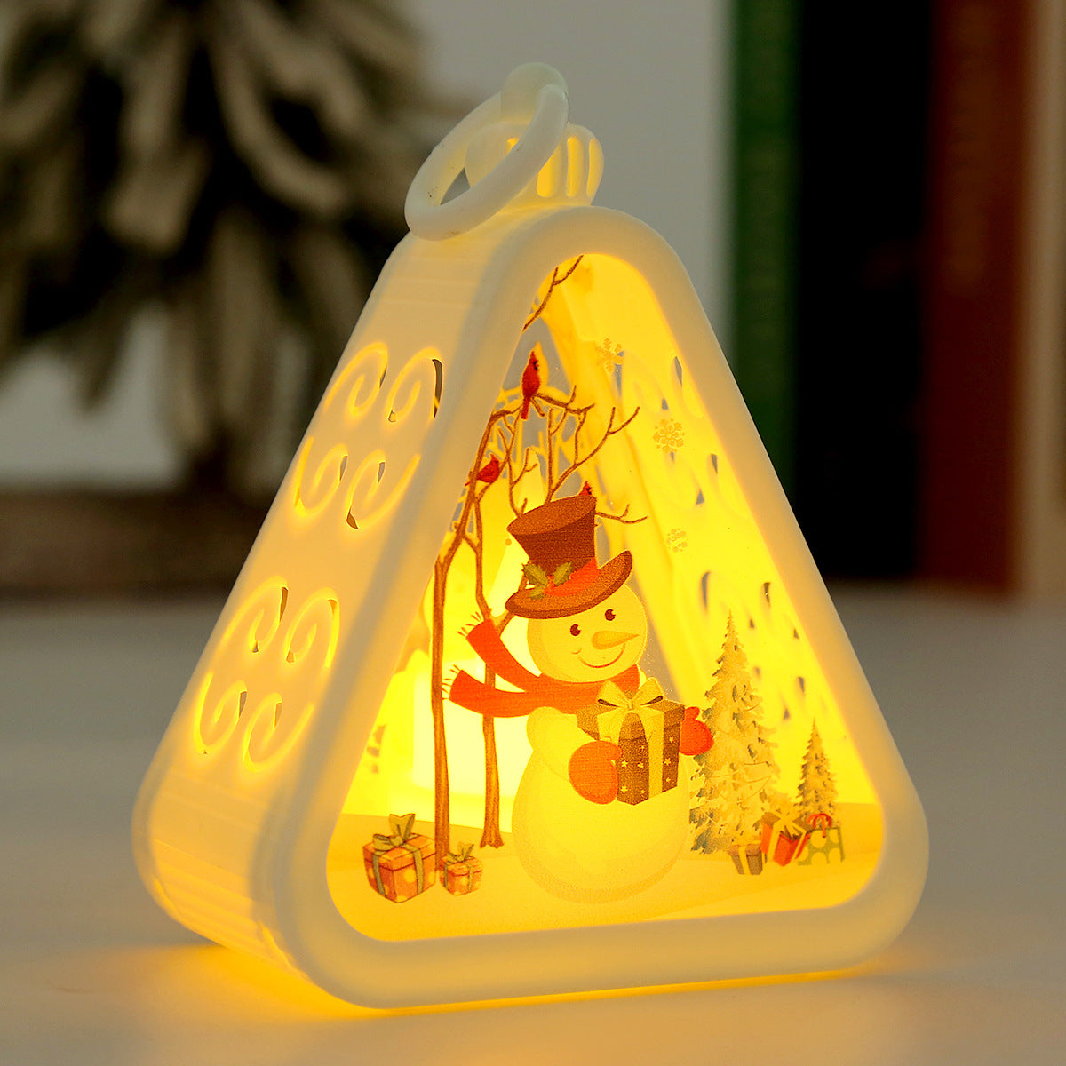 Vintage Triangle White LED Christmas Night Light LD71