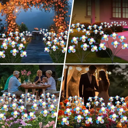 1PC Romantic Solar Firefly Flower Lights for Outdoor Garden Decor