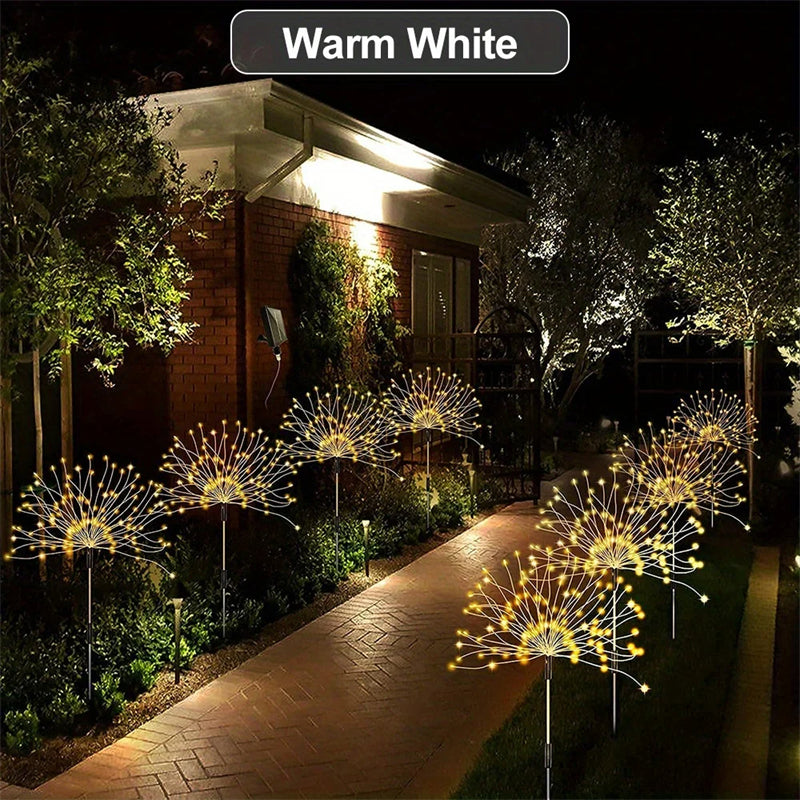 Solar Firework Lights Outdoor IP65 Waterproof Garden Decor