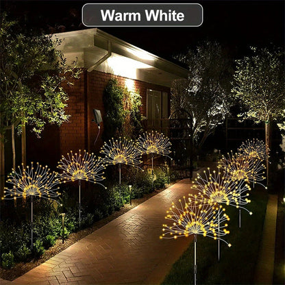 Solar Firework Lights Outdoor IP65 Waterproof Garden Decor