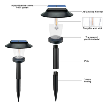 Solar Pathway Lights Outdoor Waterproof LED Landscape Path Lamp for Garden