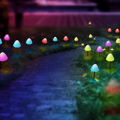 10 LED Solar Mushroom Lights Outdoor Waterproof Decorative Street Lights LD62