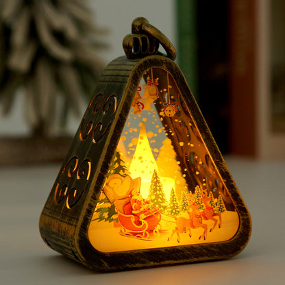 Vintage Triangle Black LED Christmas Night Light LD72