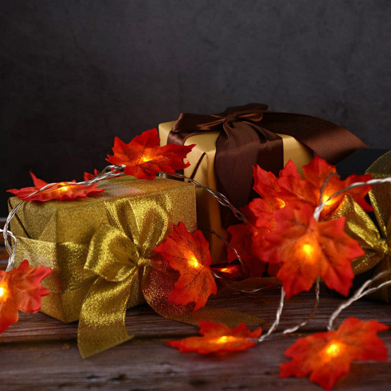 LED Maple Leaf String Light Garland for Holiday & Party Decor LD67