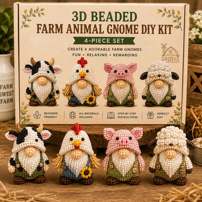 3D Beaded Gnome DIY Craft Kit - The Cozy Miniature World Series