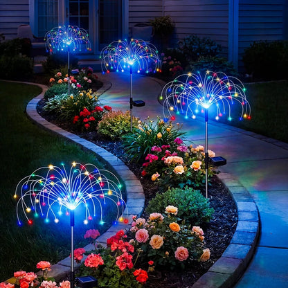 Solar Firework Lights Outdoor IP65 Waterproof Garden Decor