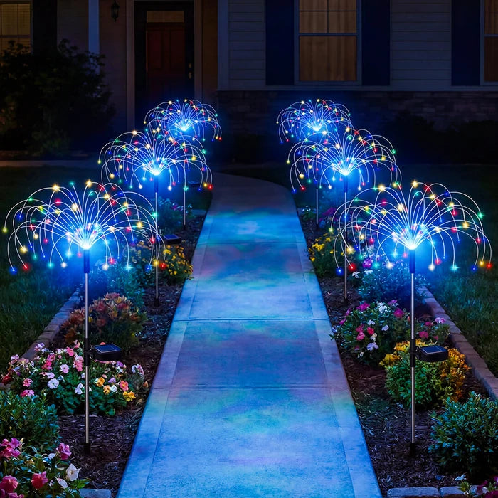 Solar Firework Lights Outdoor IP65 Waterproof Garden Decor