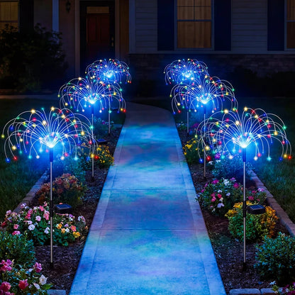 Solar Firework Lights Outdoor IP65 Waterproof Garden Decor