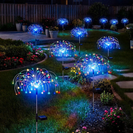 Solar Firework Lights Outdoor IP65 Waterproof Garden Decor