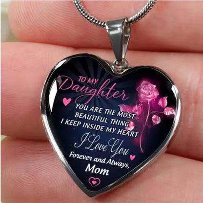 To My Daughter You Are The Most Beautiful Thing Necklace from Mom