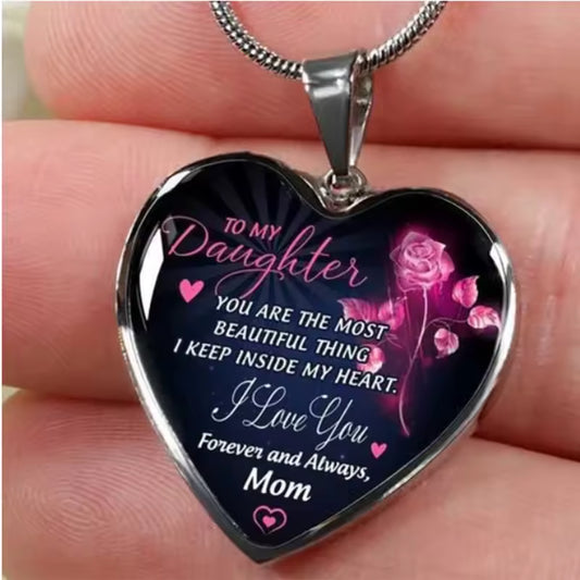 To My Daughter You Are The Most Beautiful Thing Necklace from Mom