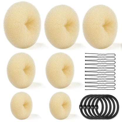 Donut Hair Bun Maker - Set 7 Pcs