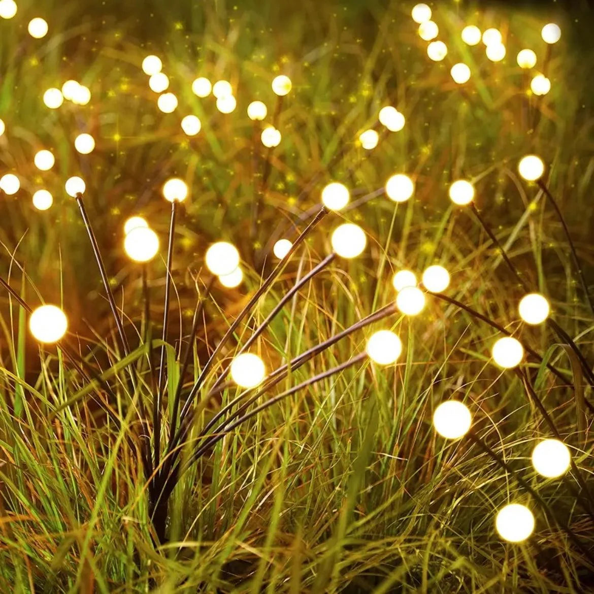 1PC Outdoor Waterproof Solar Firefly Lights for Garden & Lawn