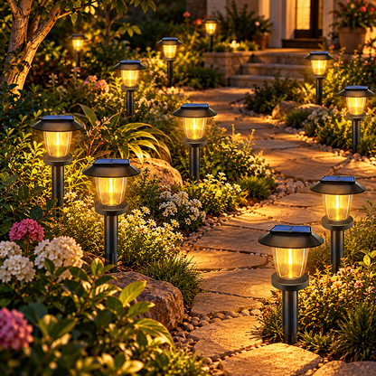 Solar Pathway Lights Outdoor Waterproof LED Landscape Path Lamp for Garden