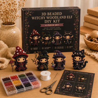 Handmade 3D Beaded Elf Gift Set – DIY Craft Kit
