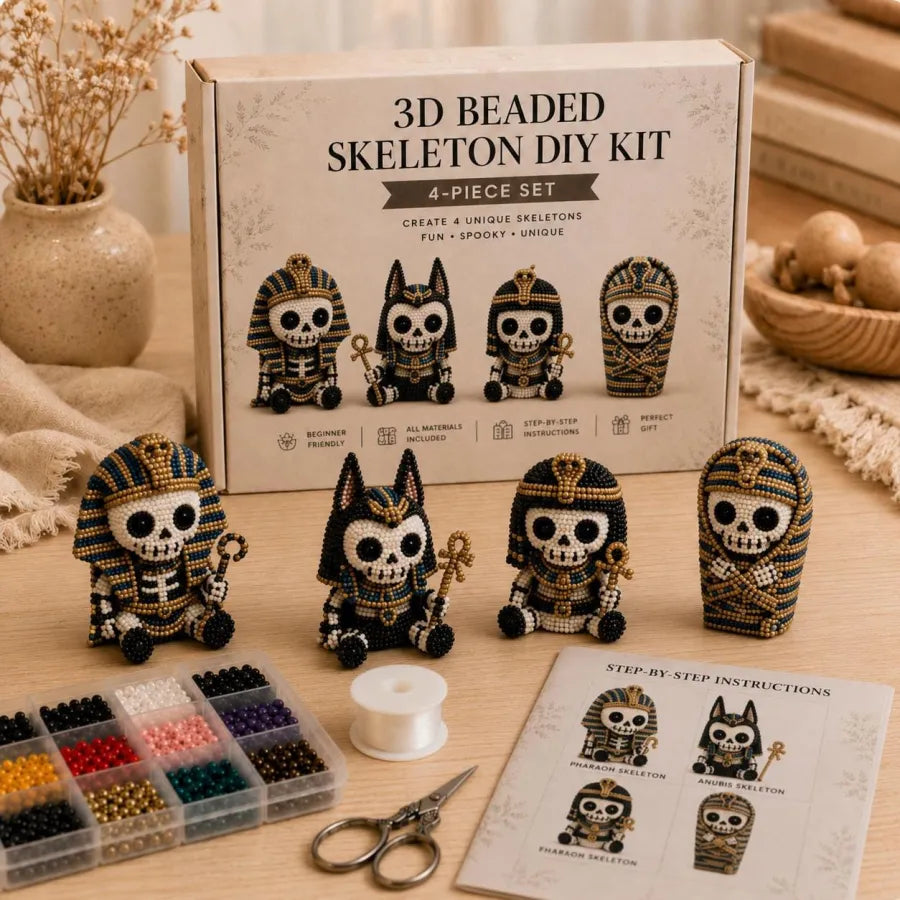 3D Beaded Egyptian Skeleton DIY Kit – DIY Craft Kit