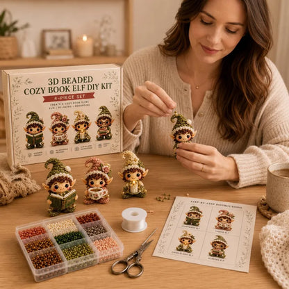 Handmade 3D Beaded Elf Gift Set – DIY Craft Kit