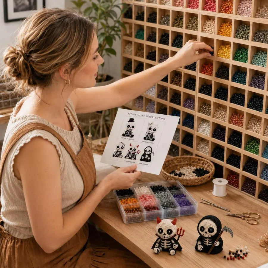 3D Beaded Egyptian Skeleton DIY Kit – DIY Craft Kit