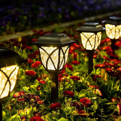 Led Solar Lawn Lights Outdoor Lamp Waterproof Warm Light Garden Courtyard
