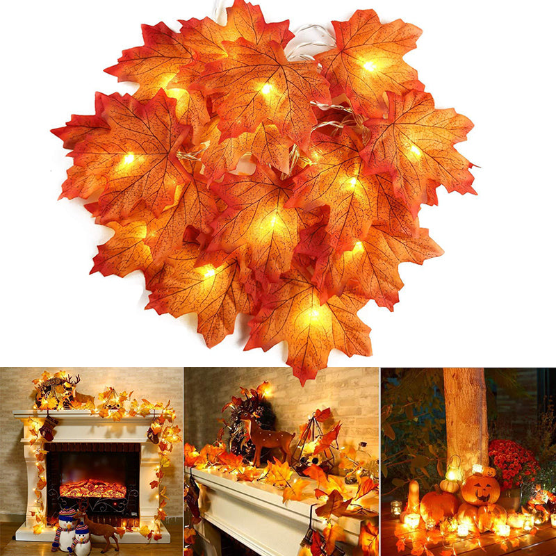 LED Maple Leaf String Light Garland for Holiday & Party Decor LD67