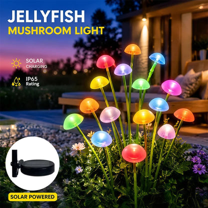 Outdoor Solar Mushroom & Jellyfish Pathway Lights
