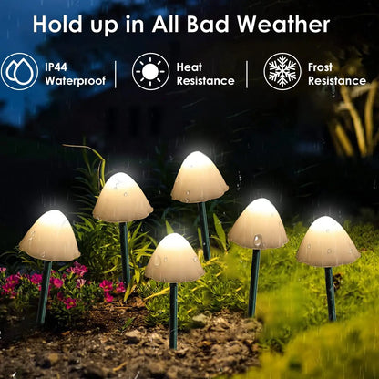10 LED Solar Mushroom Lights Outdoor Waterproof Decorative Street Lights LD62