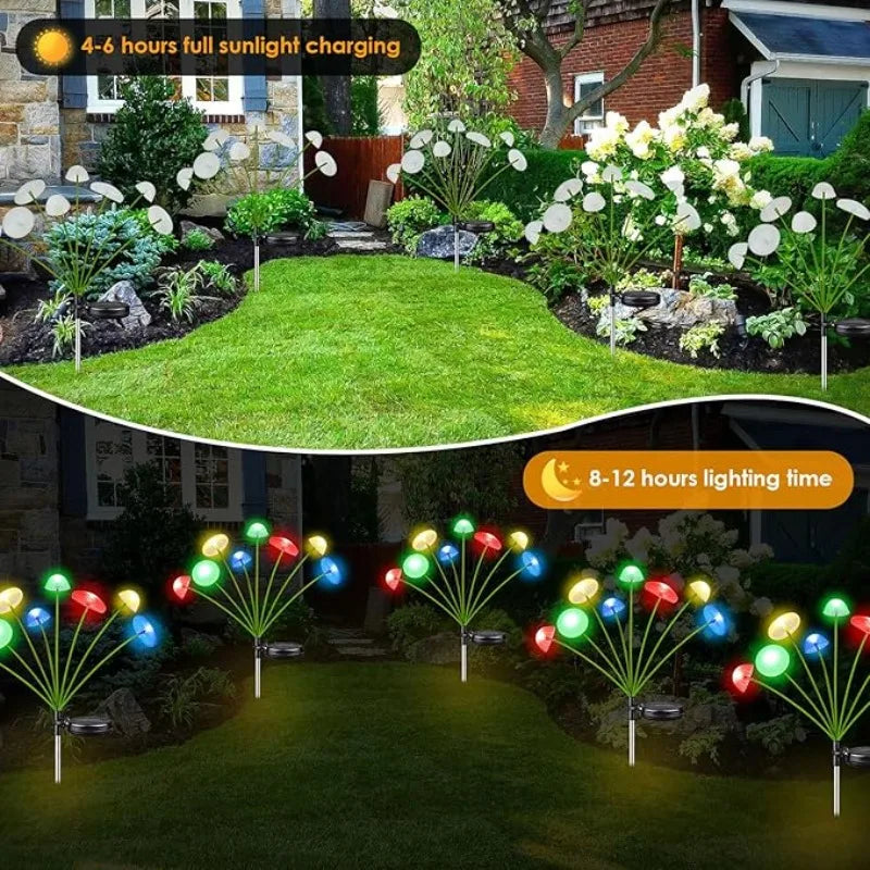 Outdoor Solar Mushroom & Jellyfish Pathway Lights