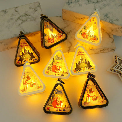 Vintage Style Red Triangle LED Christmas Night Light LD73