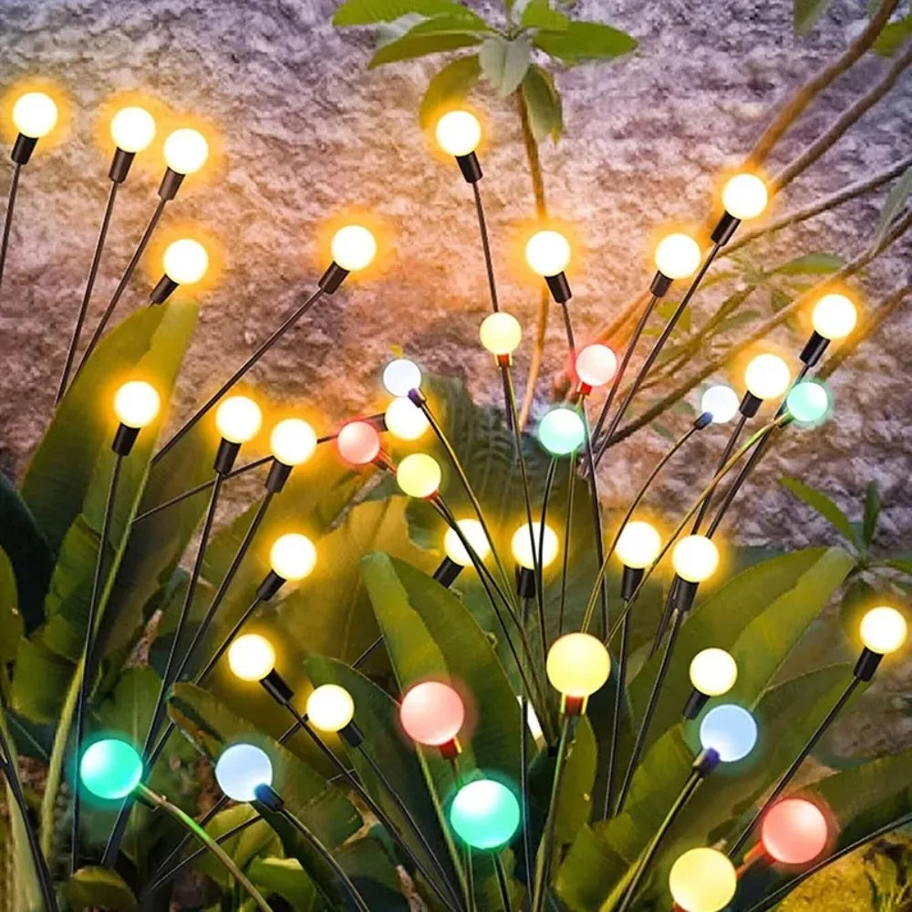 1PC Outdoor Waterproof Solar Firefly Lights for Garden & Lawn