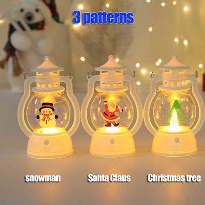 Portable LED Christmas Santa Claus Snowman Lanterns Indoor Decor LD66