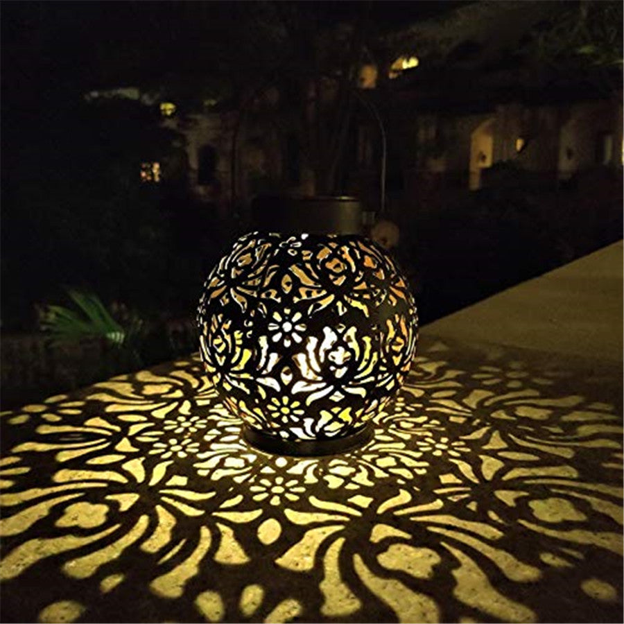 Outdoor Garden Solar Light Iron Art Hanging Light LD77