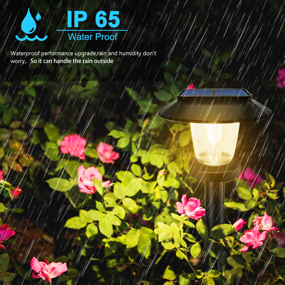 Solar Pathway Lights Outdoor Waterproof LED Landscape Path Lamp for Garden