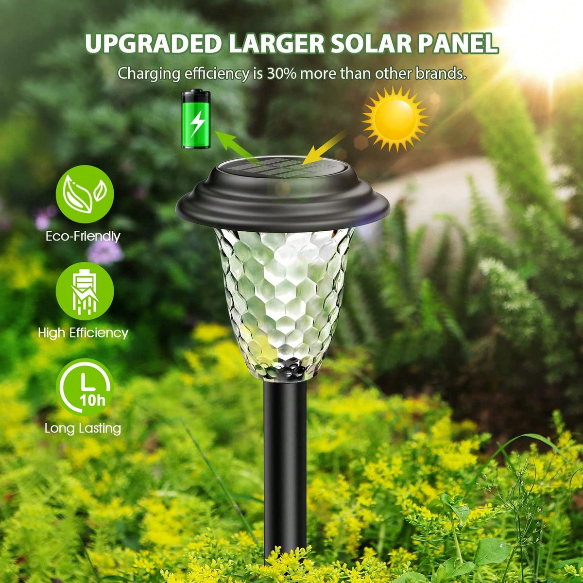 Solar Pathway Lights, IP65 Waterproof RGB & Warm White Outdoor Landscape Lighting LD64