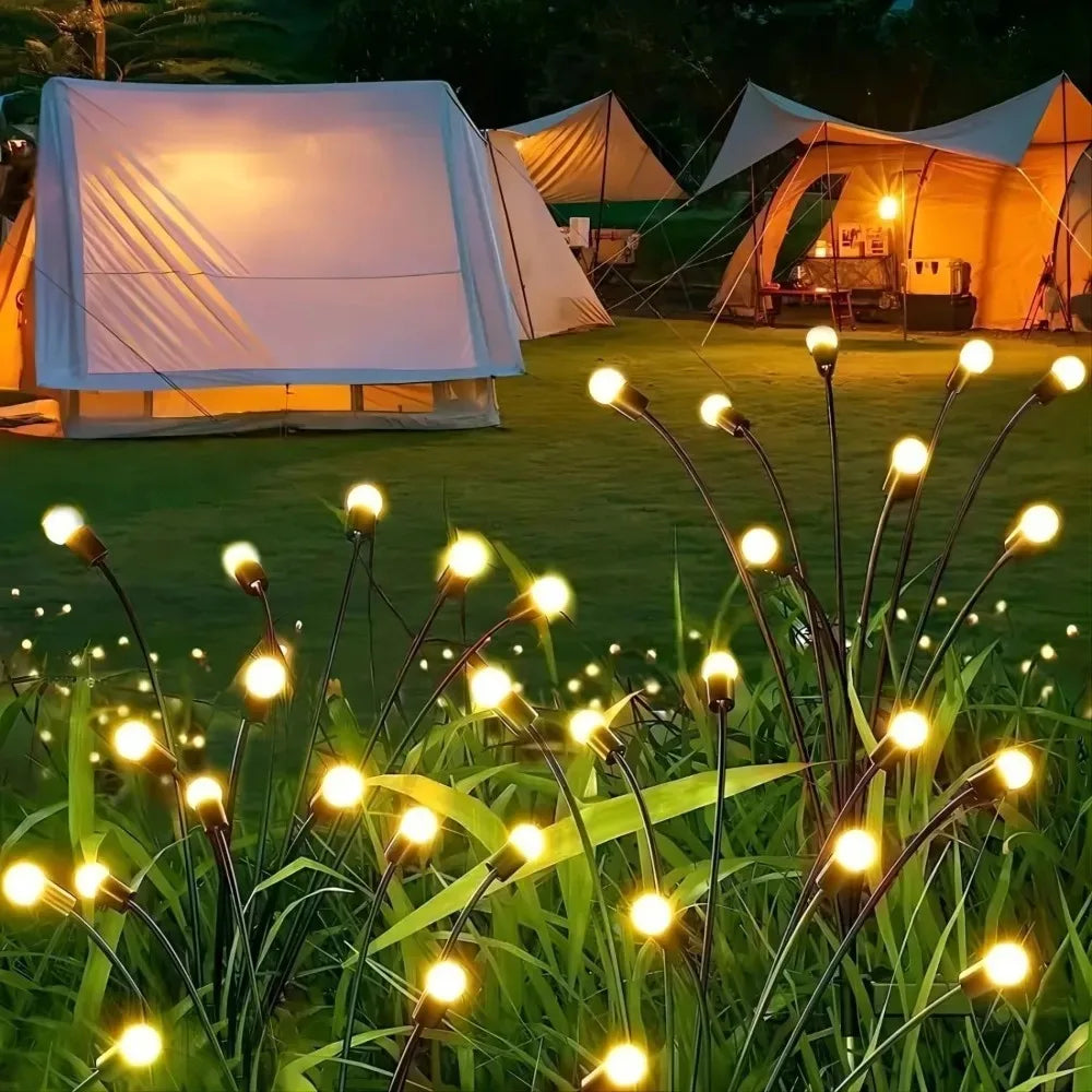 1PC Outdoor Waterproof Solar Firefly Lights for Garden & Lawn