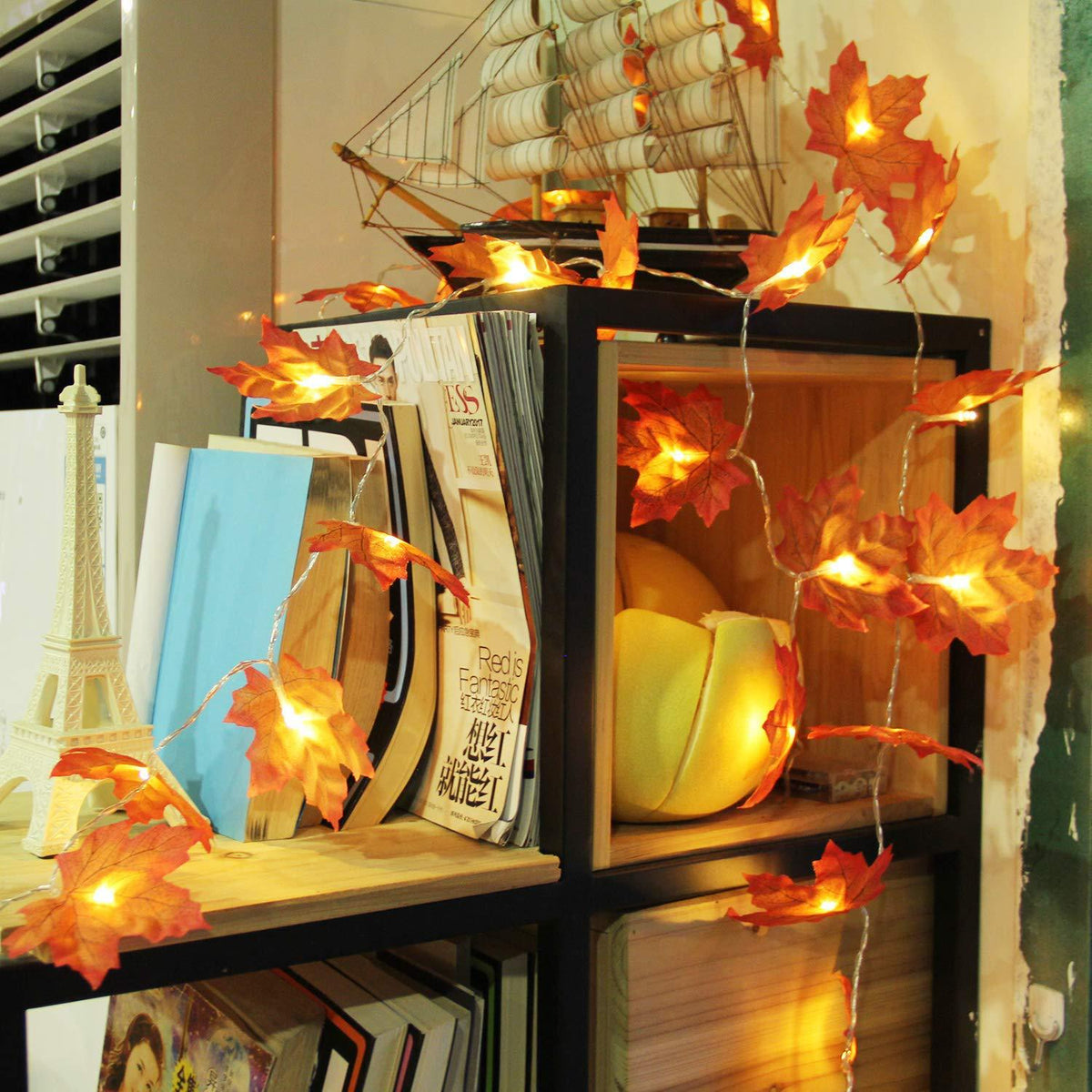 LED Maple Leaf String Light Garland for Holiday & Party Decor LD67