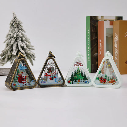 Vintage Style Red Triangle LED Christmas Night Light LD73