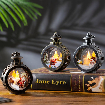 Mini LED Christmas Lantern Lights Santa and Snowman Battery Operated LD70