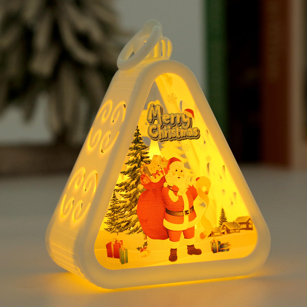 Vintage Triangle White LED Christmas Night Light LD71