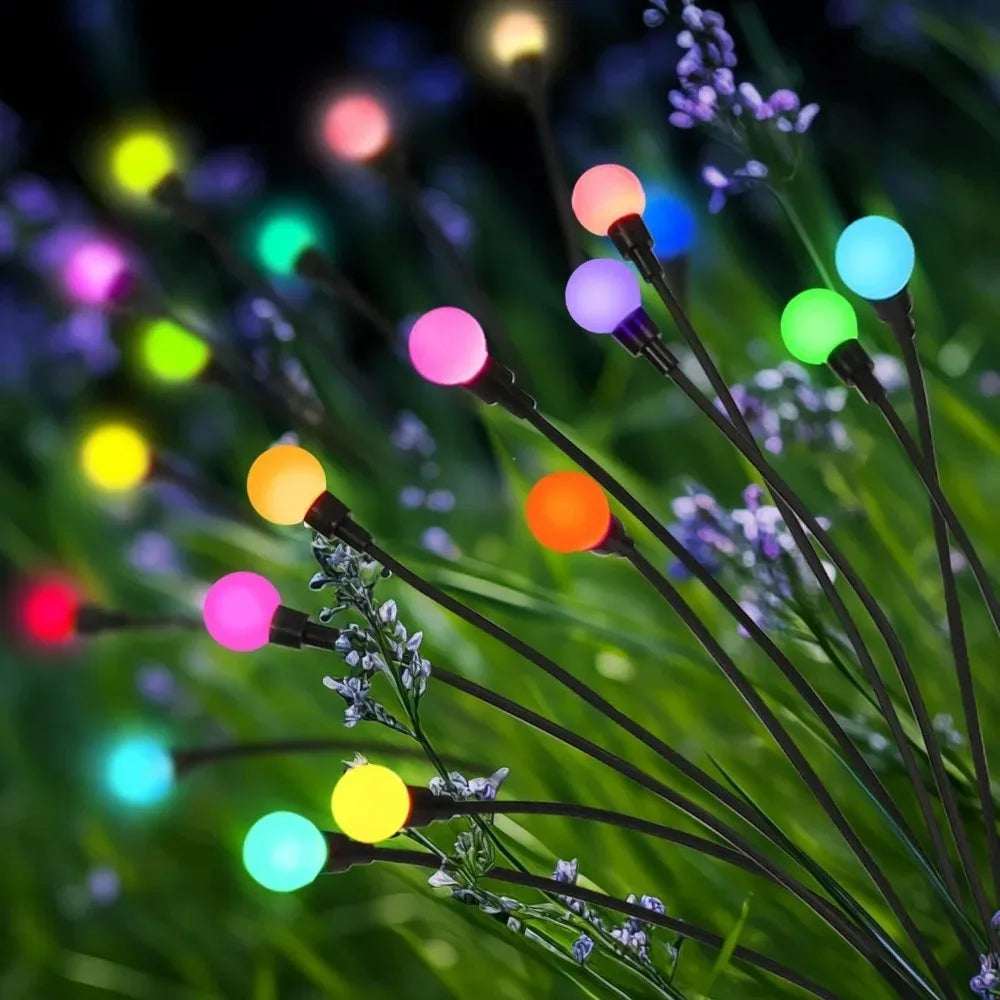 1PC Outdoor Waterproof Solar Firefly Lights for Garden & Lawn