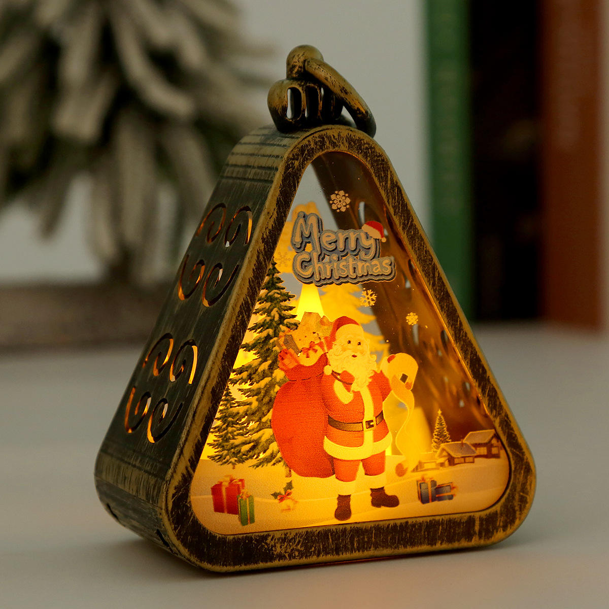 Vintage Triangle Black LED Christmas Night Light LD72