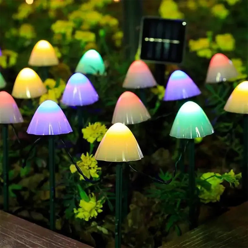 10 LED Solar Mushroom Lights Outdoor Waterproof Decorative Street Lights LD62